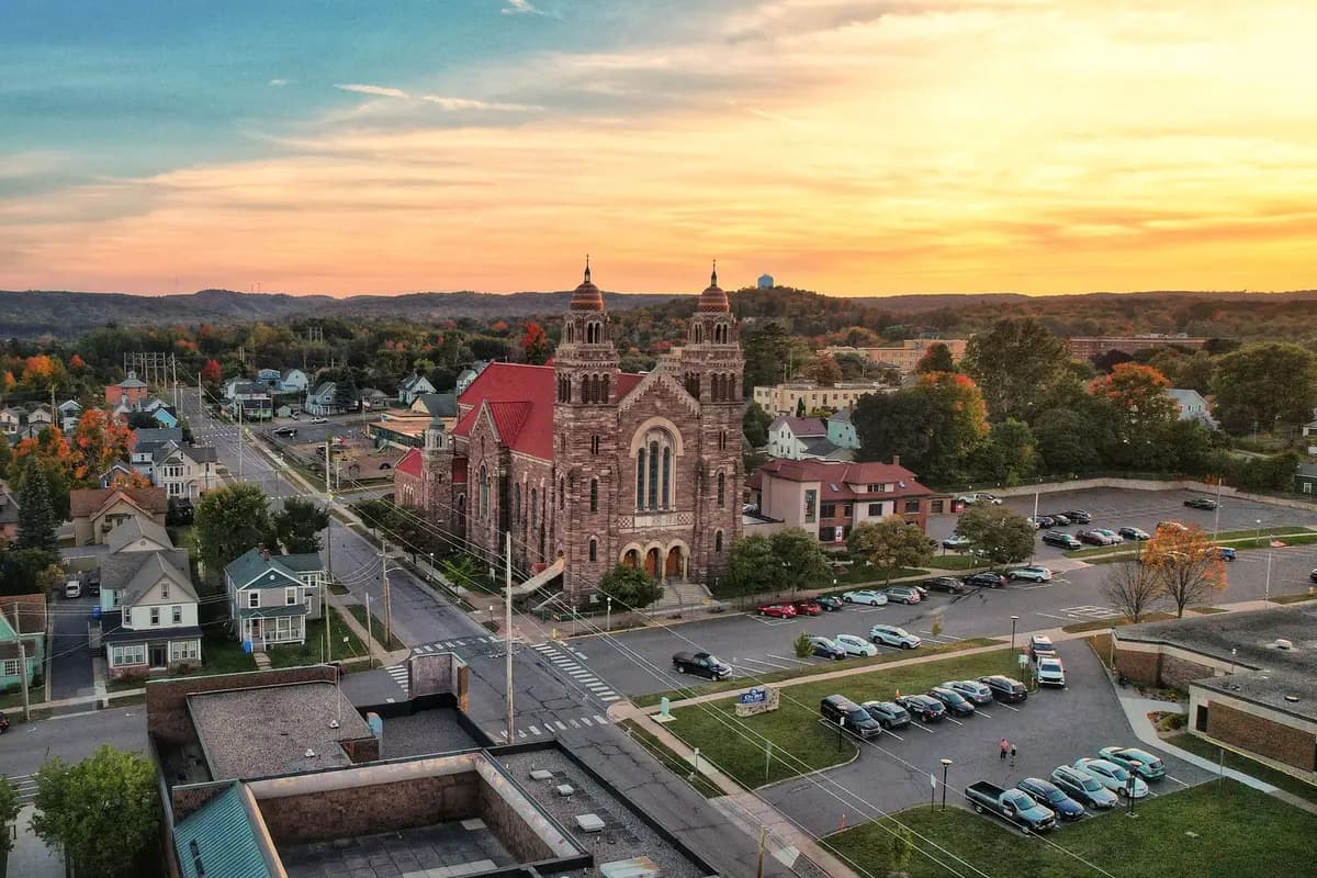 Aerial view of Ann Arbor, Michigan