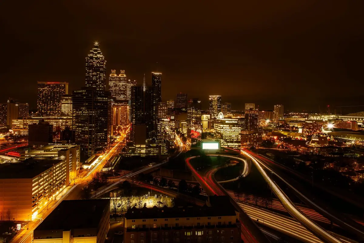 Atlanta, Georgia skyline at night