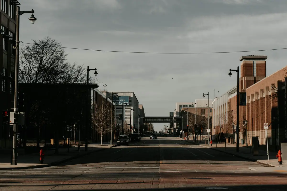 Downtown Aurora, Illinois street scene