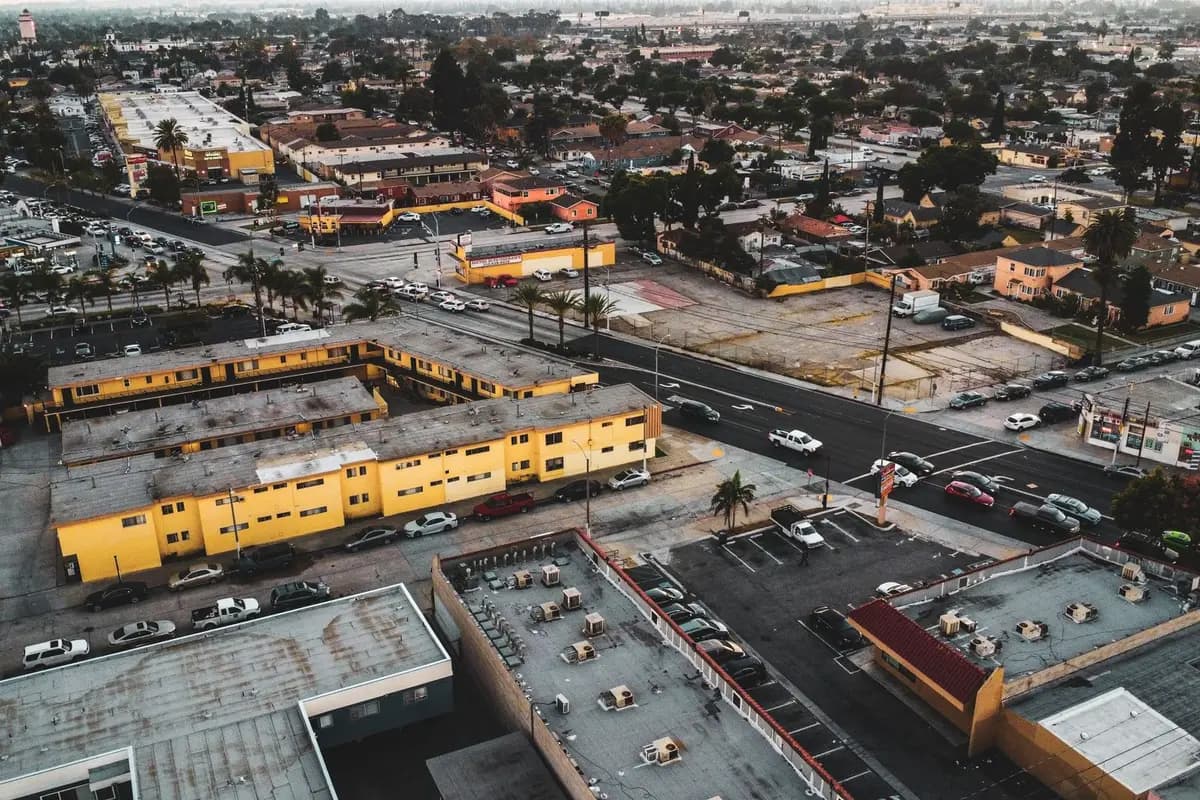 Aerial view of Bakersfield, California