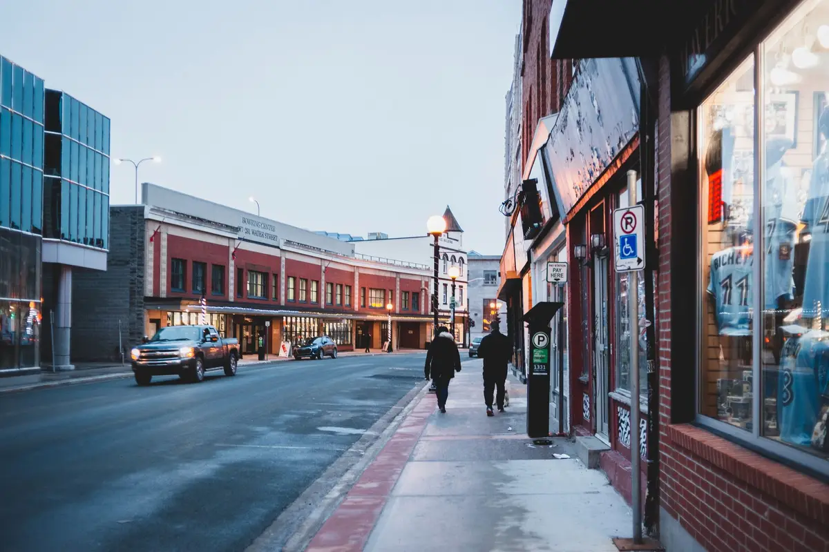 Downtown Bangor, Maine street scene