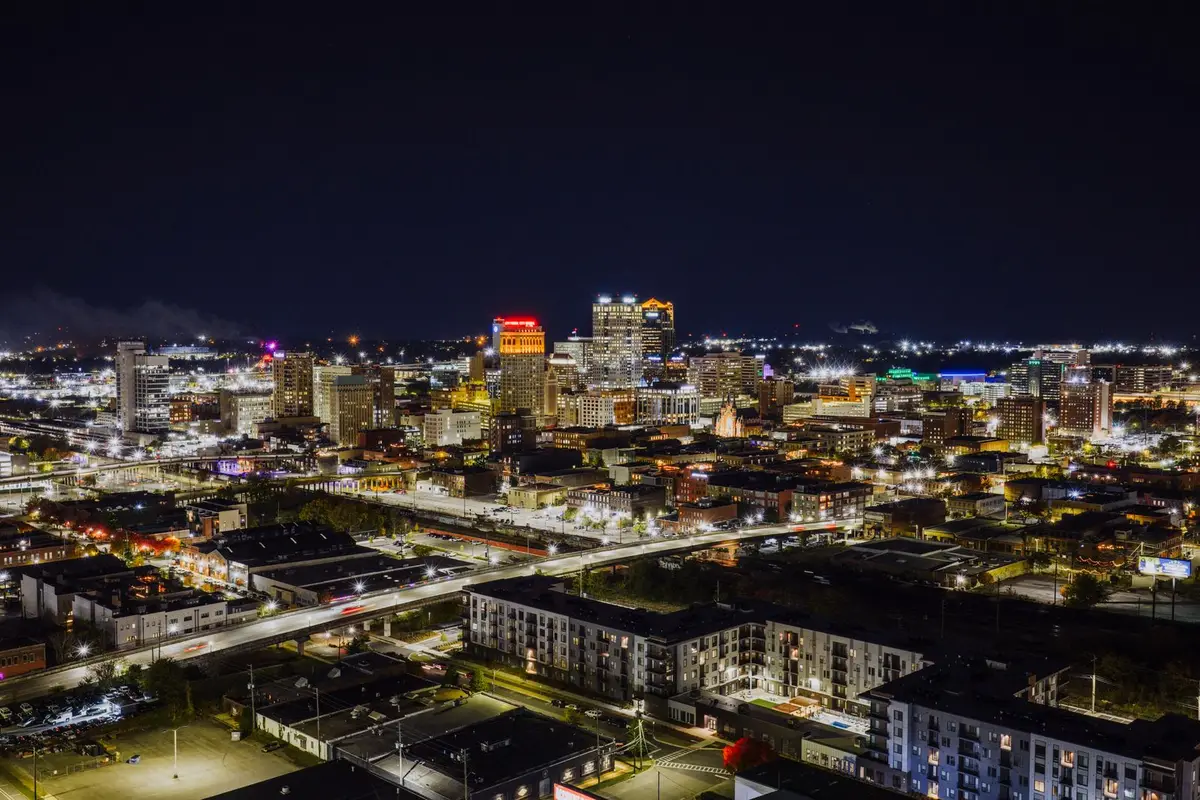 Birmingham, Alabama skyline at night