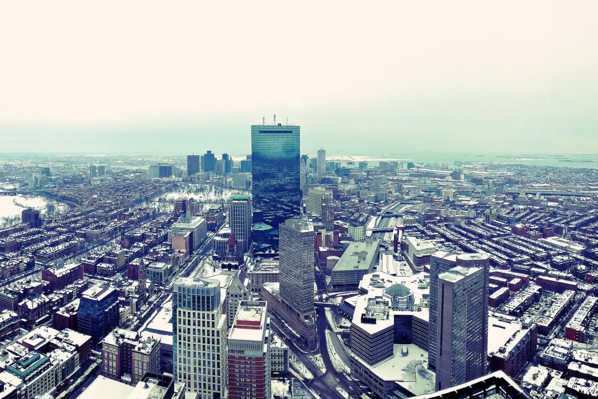 Aerial view of Boston, Massachusetts