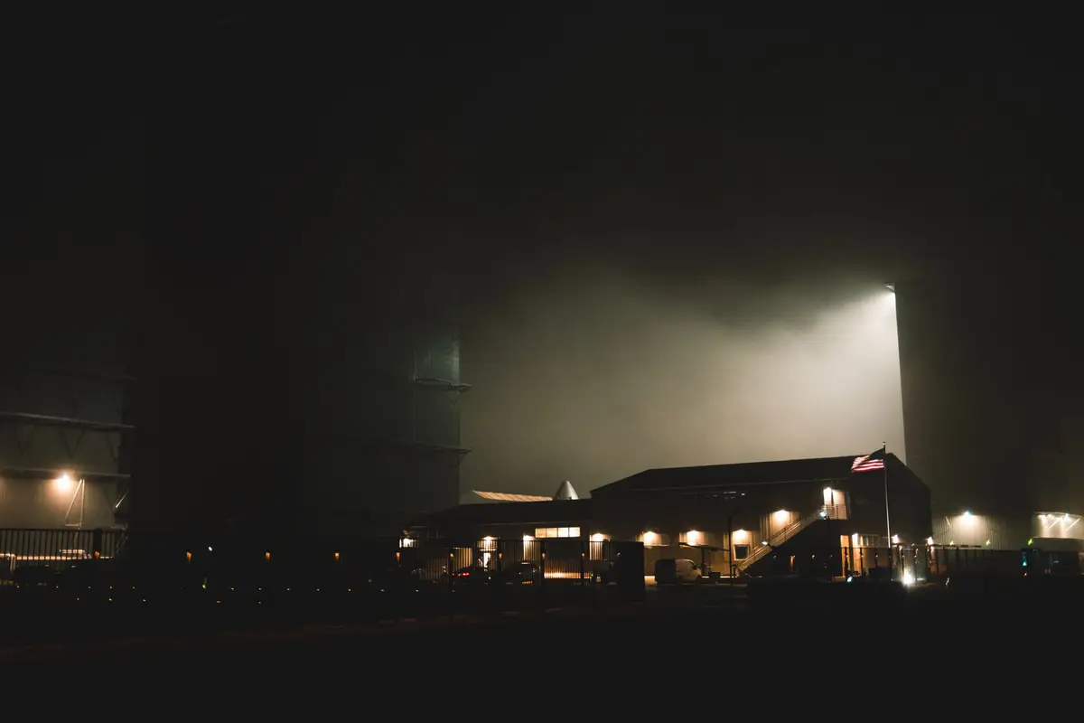 Brownsville, Texas skyline at night