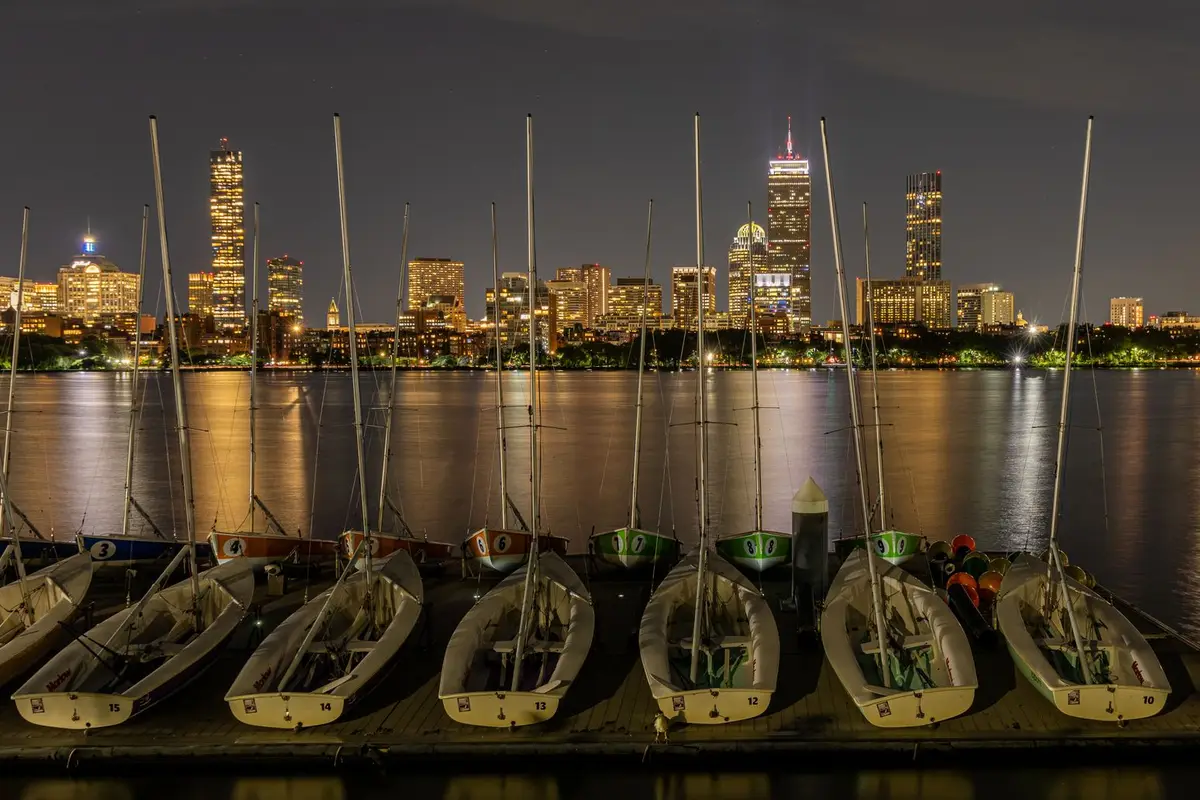 Cambridge, Massachusetts skyline at night