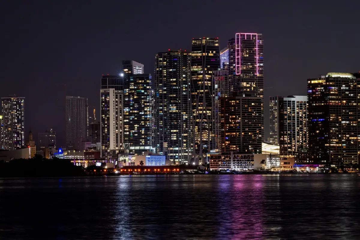 Cape Coral, Florida skyline at night