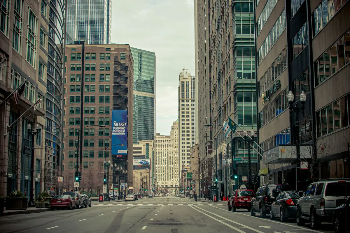 Downtown Chicago, Illinois street scene