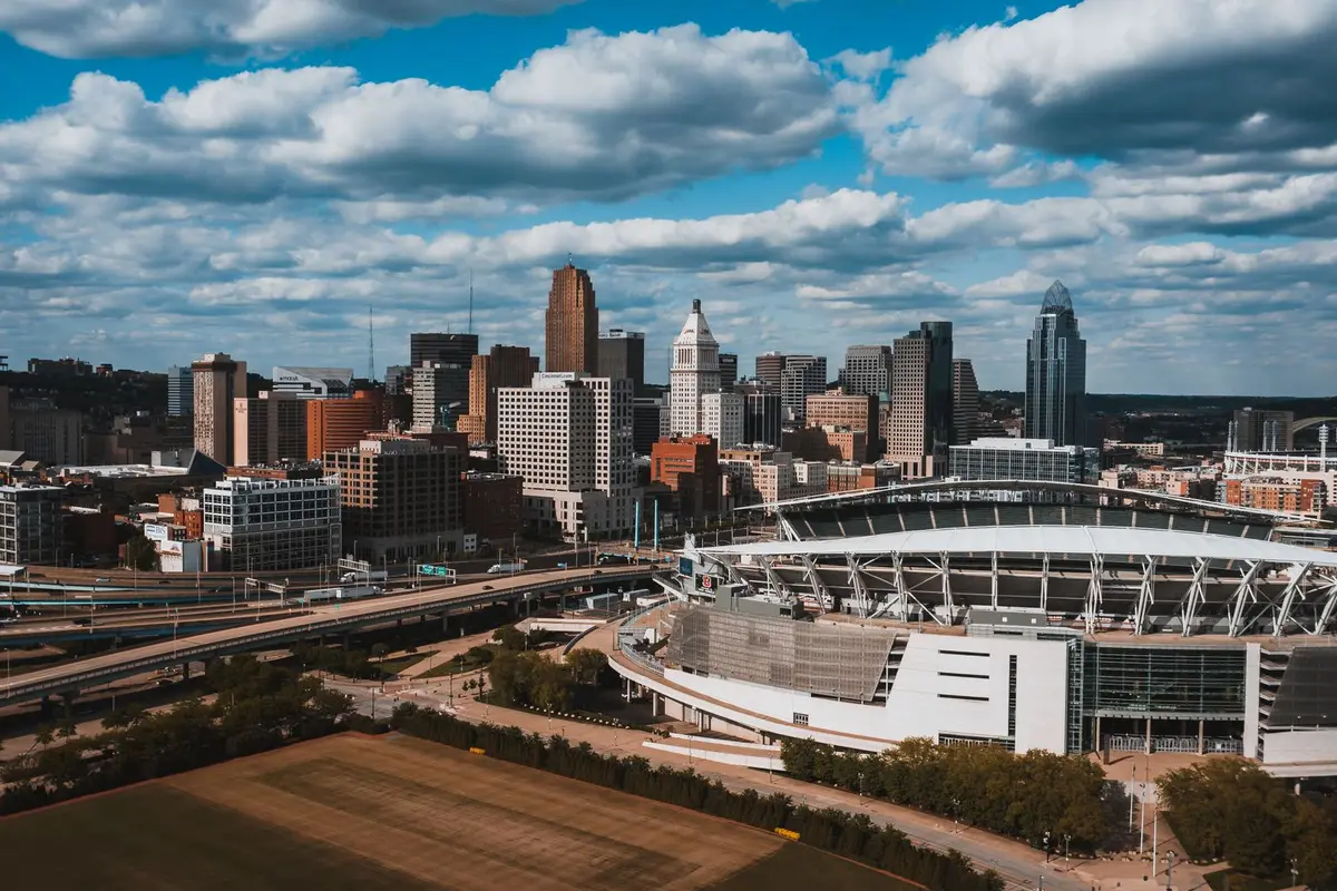 Aerial view of Cincinnati, Ohio