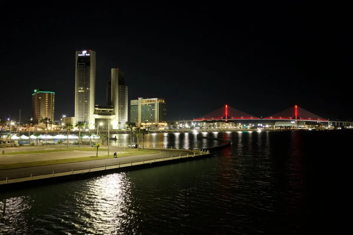 Corpus Christi, Texas skyline at night