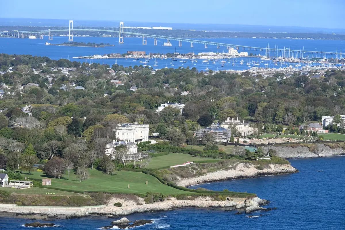 Aerial view of Cranston, Rhode Island