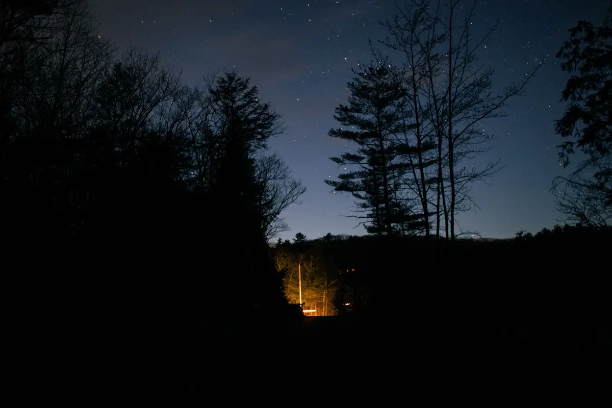 Derry, New Hampshire skyline at night