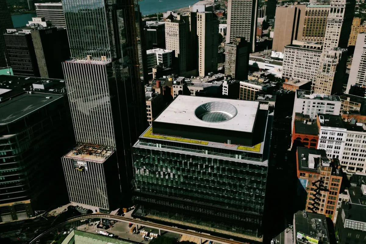 Aerial view of Detroit, Michigan