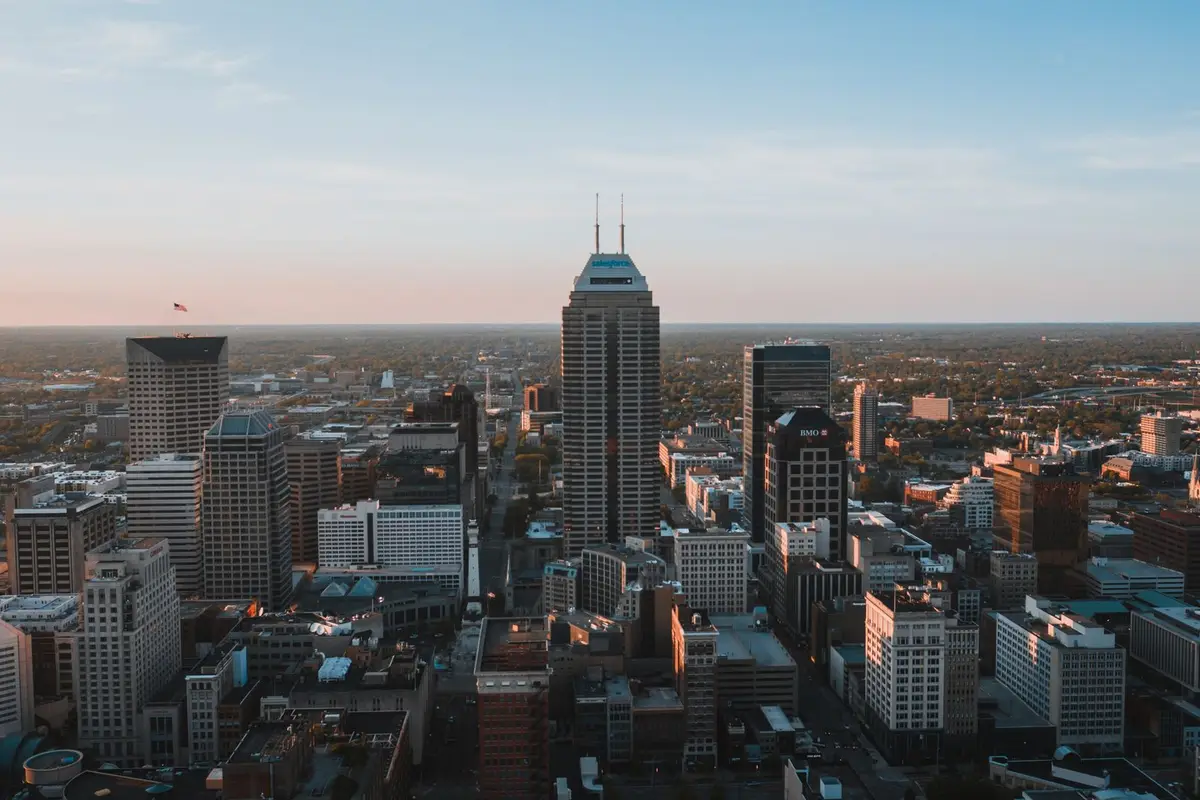 Downtown Evansville, Indiana skyline