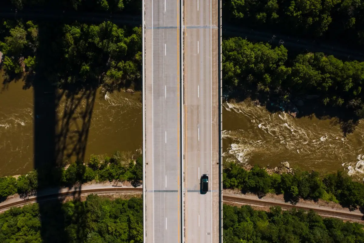 Aerial view of Fayetteville, Arkansas