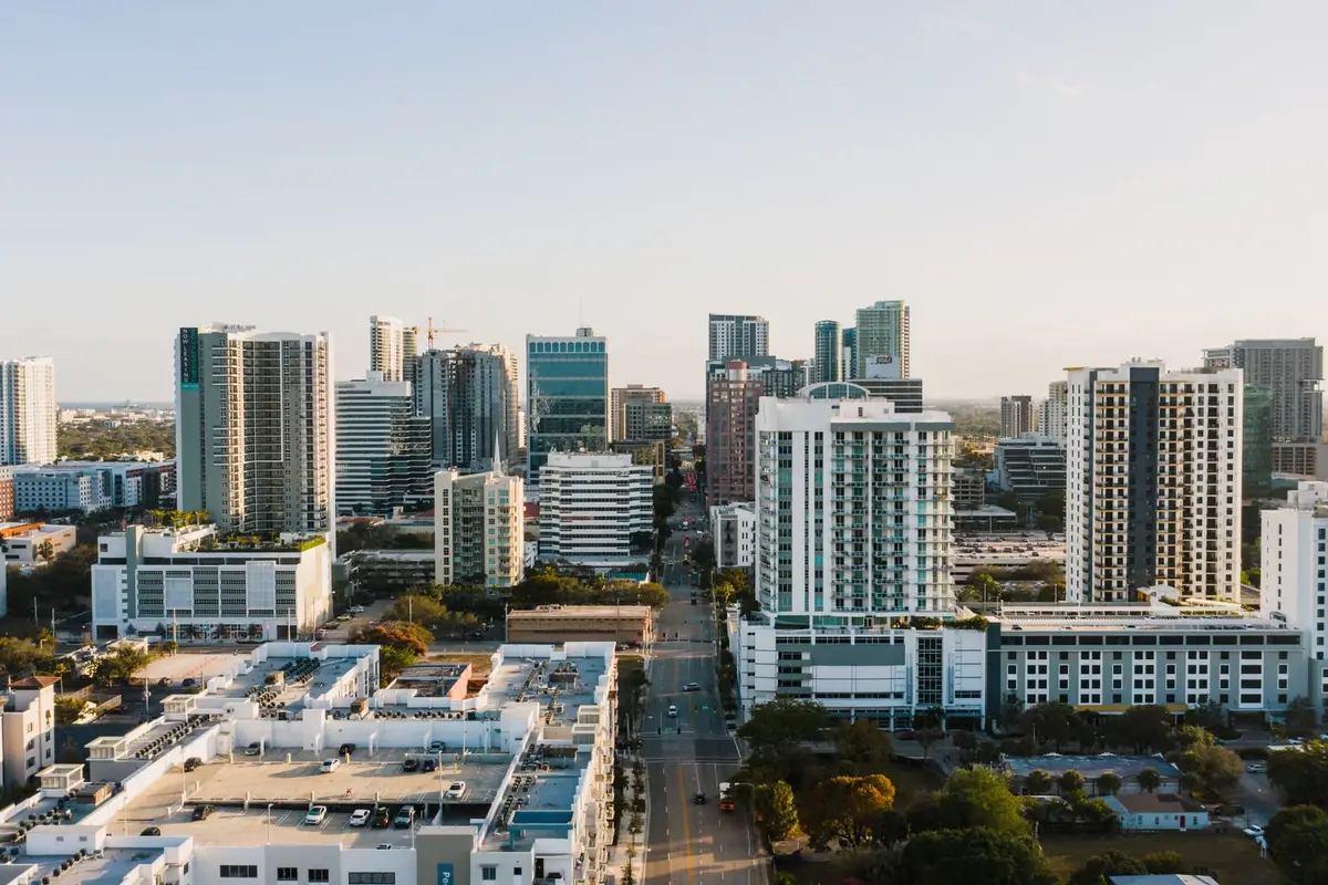 Downtown Fort Lauderdale, Florida street scene
