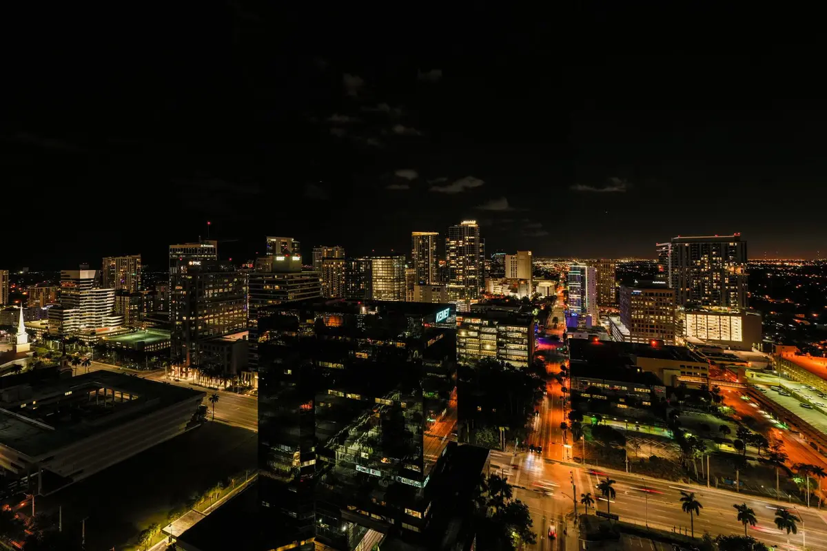 Fort Lauderdale, Florida skyline at night