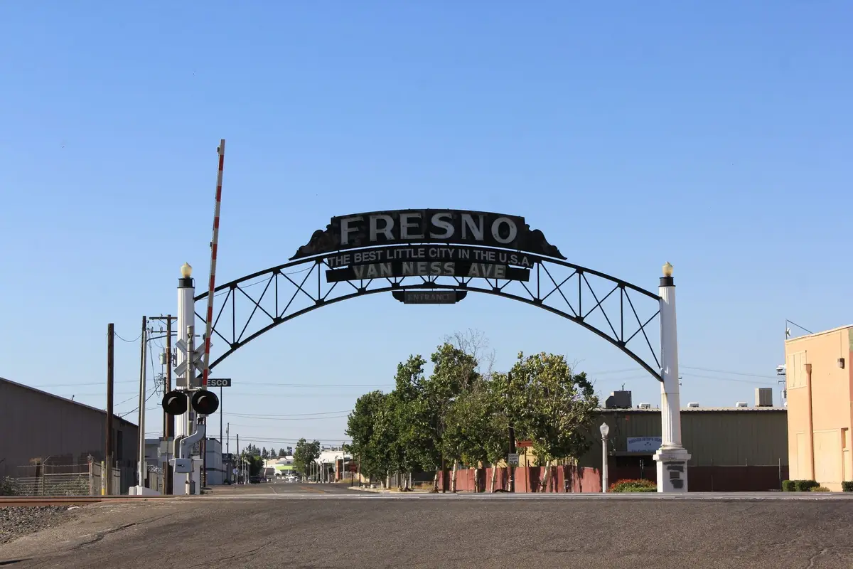 Aerial view of Fresno, California