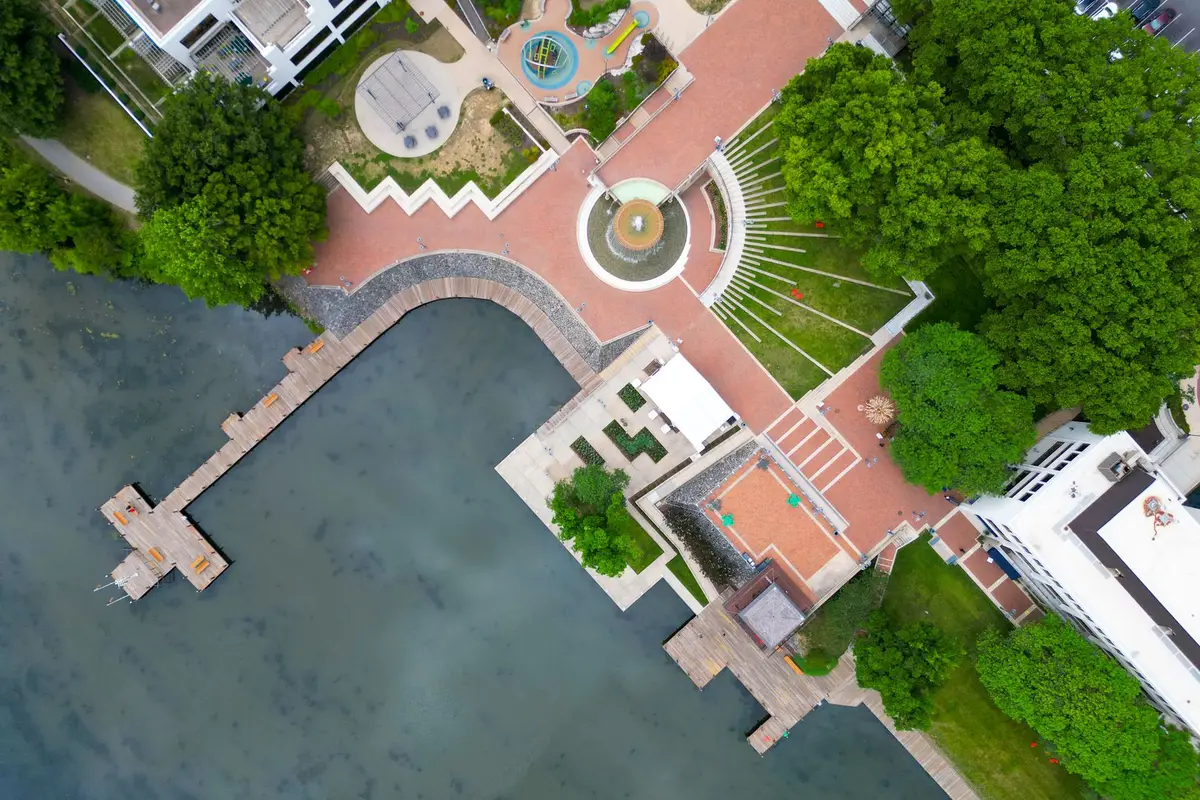 Aerial view of Gaithersburg, Maryland