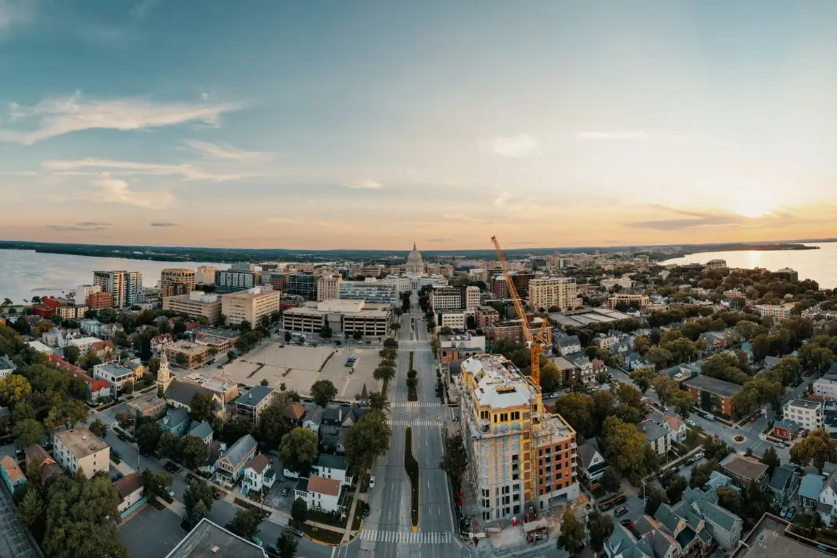 Aerial view of Green Bay, Wisconsin