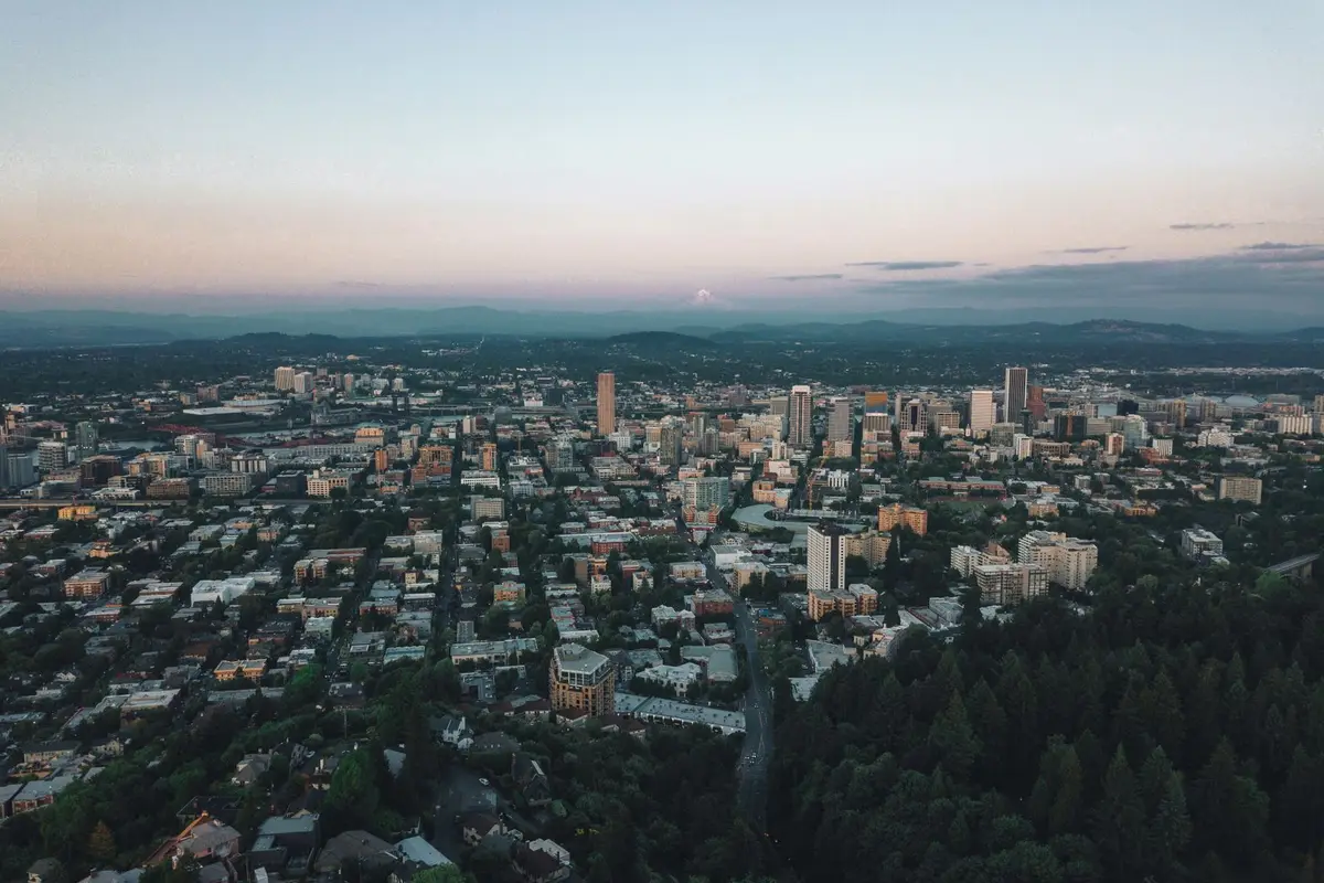 Aerial view of Gresham, Oregon