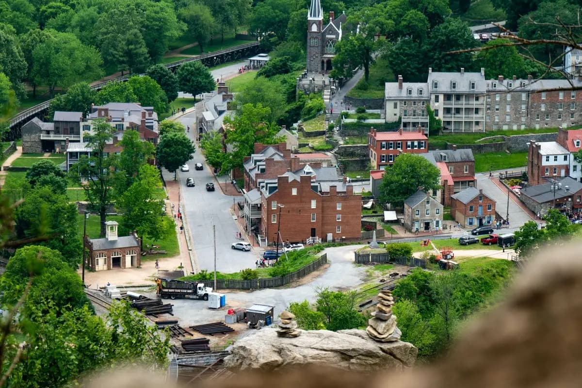 Aerial view of Huntington, West Virginia