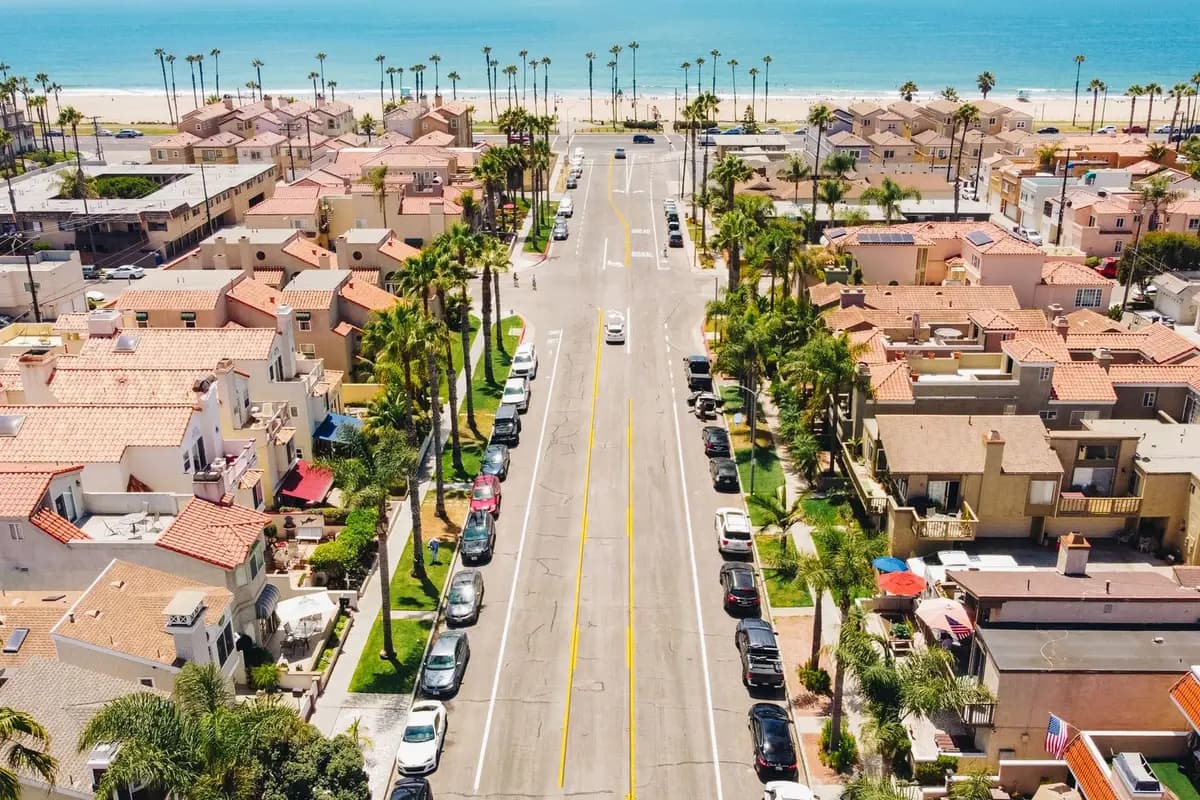Aerial view of Huntington Park, California