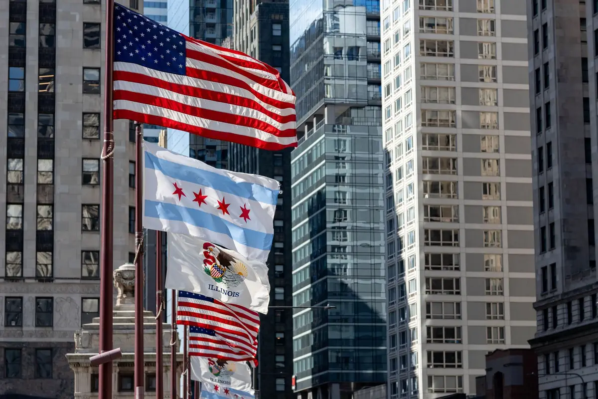 The Illinois state flag