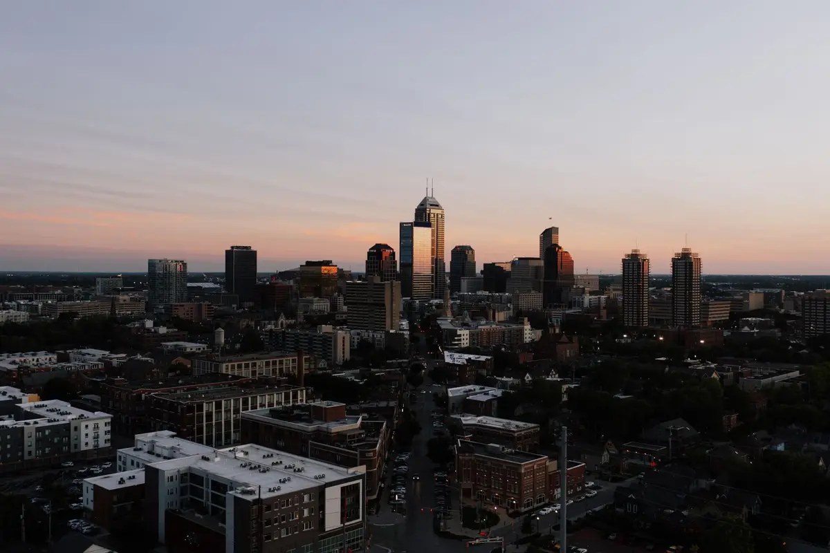 Aerial view of Indianapolis, Indiana