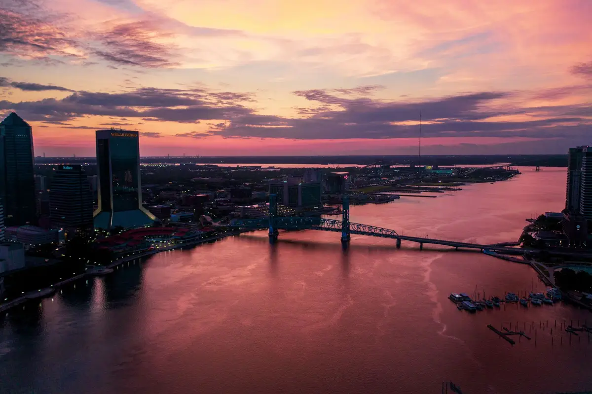 Aerial view of Jacksonville, Florida