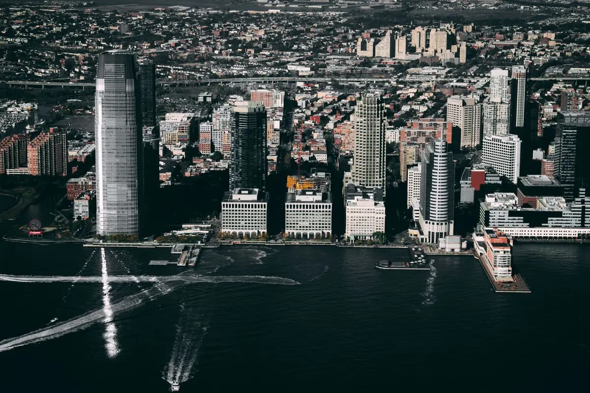 Aerial view of Jersey City, New Jersey
