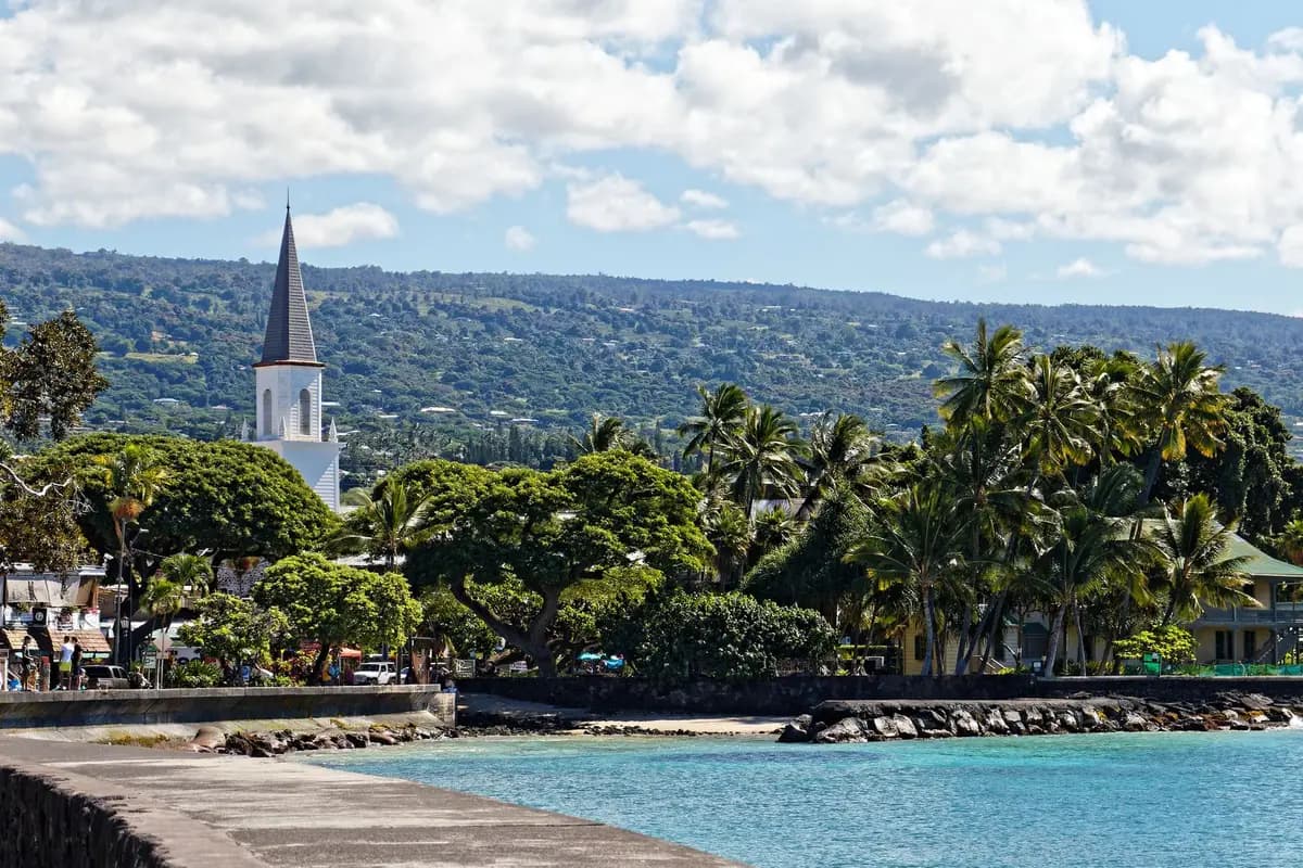 Downtown Kailua, Hawaii street scene