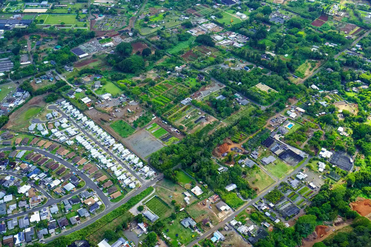 Aerial view of Kapolei, Hawaii