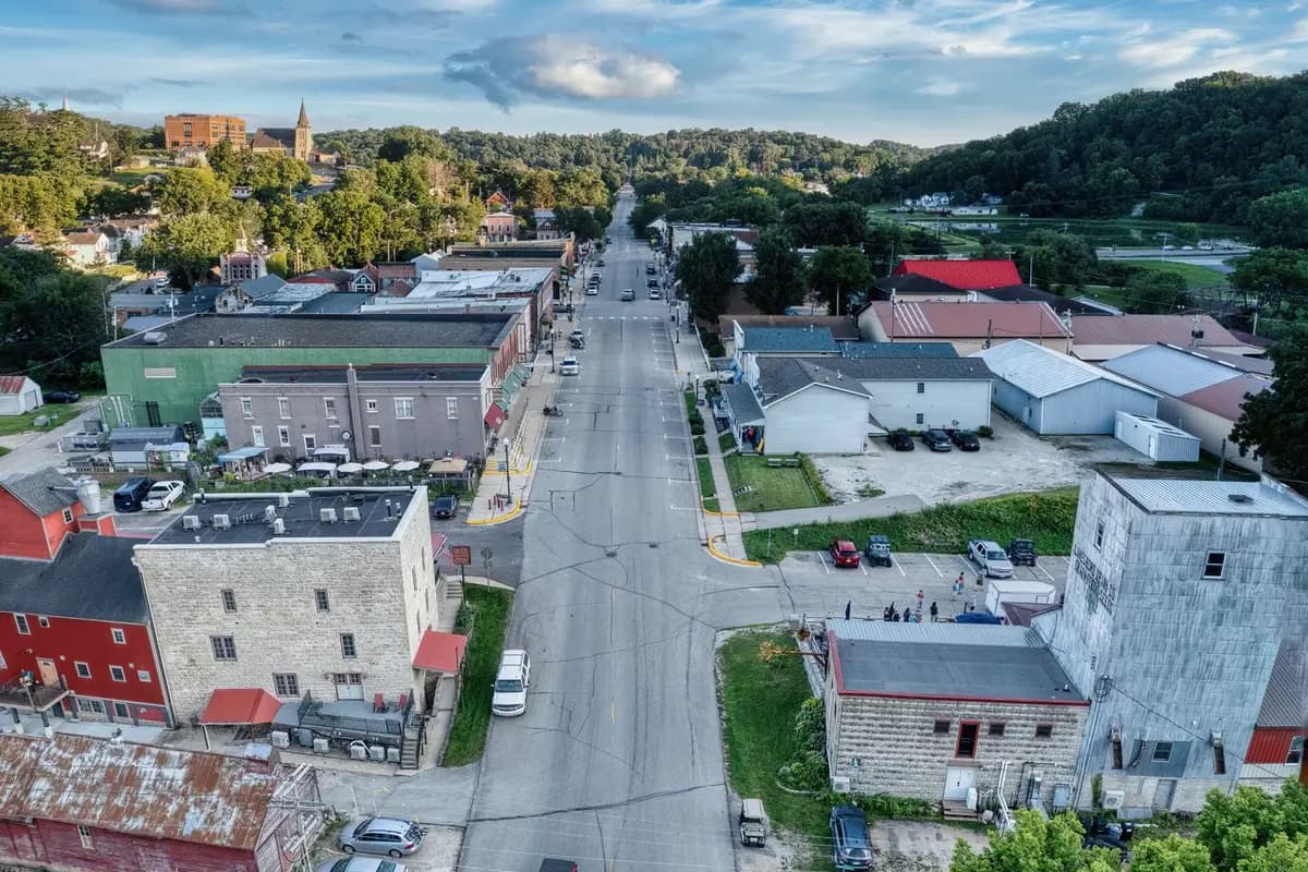 Aerial view of Lewiston, Maine