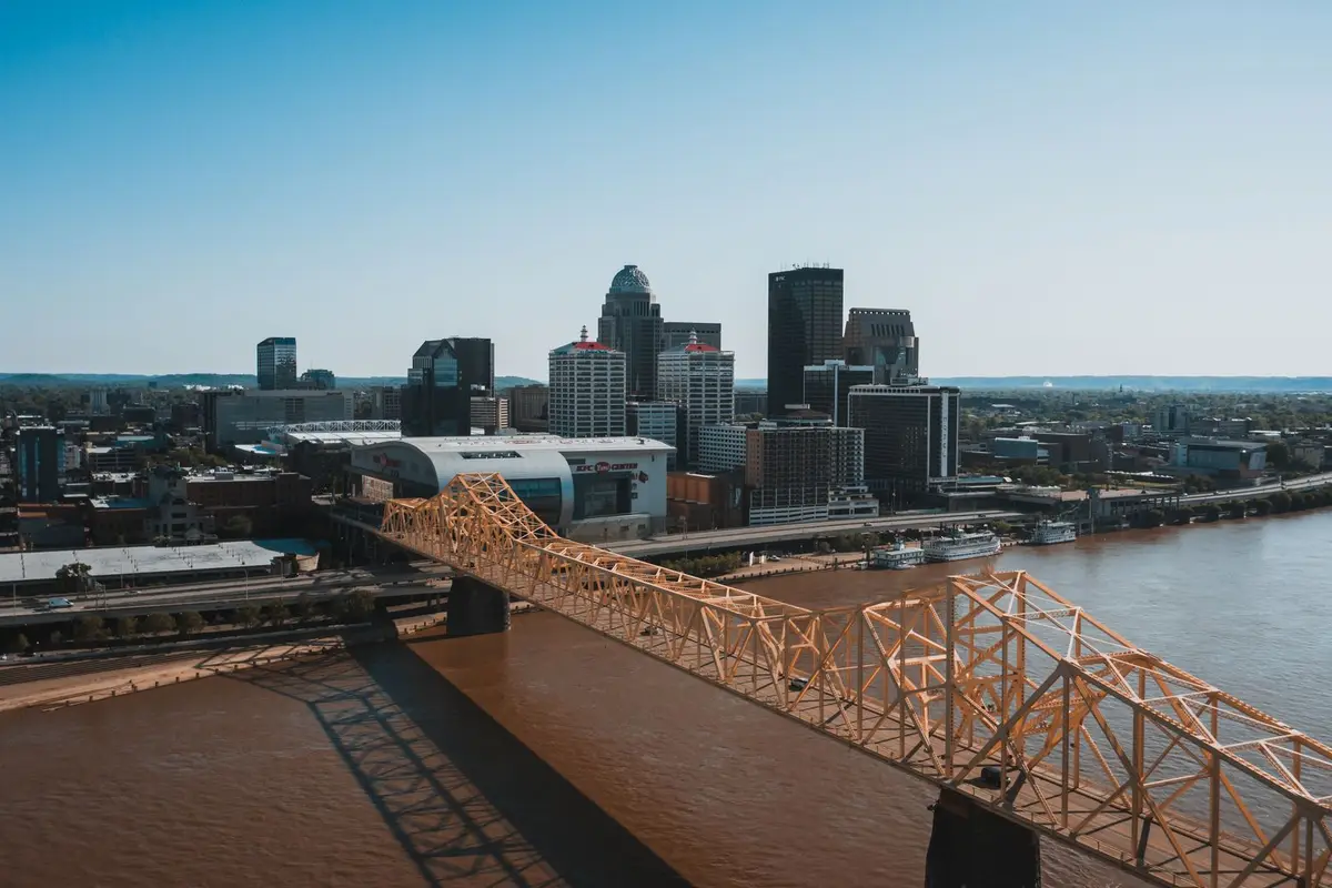 Aerial view of Louisville, Kentucky