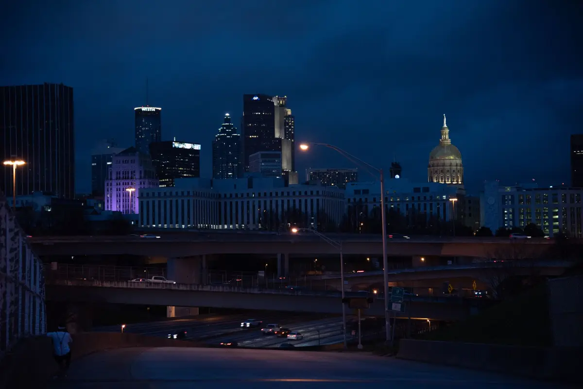 Macon, Georgia skyline at night