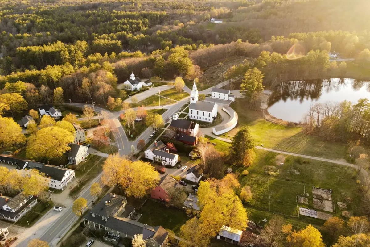 Aerial view of Manchester, New Hampshire