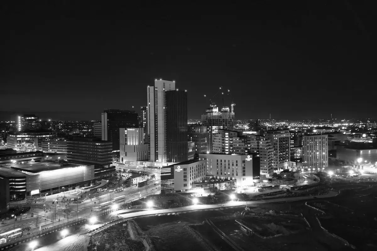 Midland, Texas skyline at night