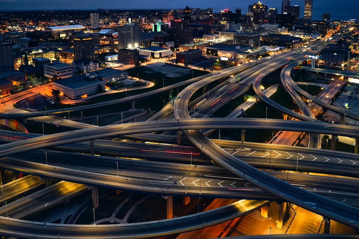 Aerial view of Milwaukee, Wisconsin