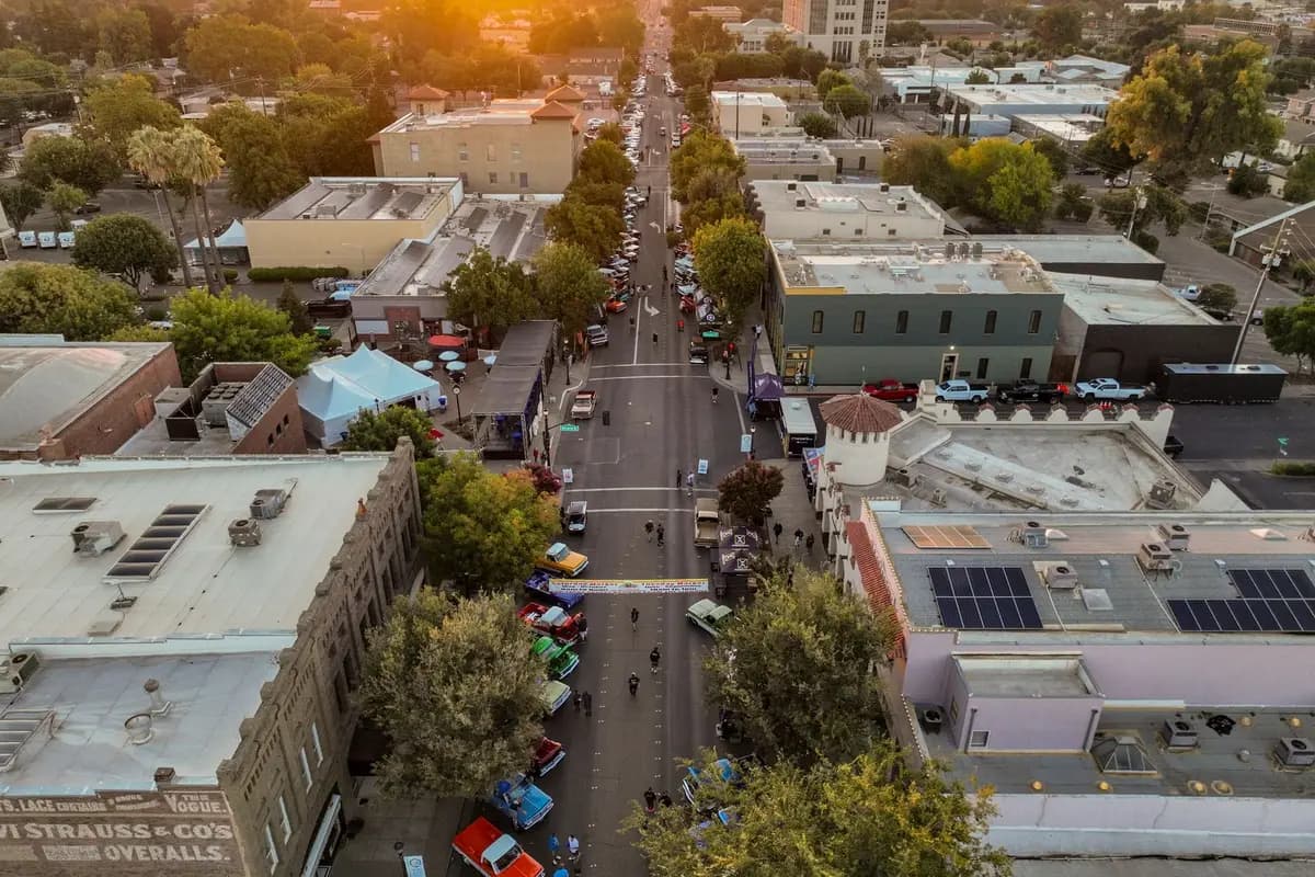 Downtown Modesto, California street scene