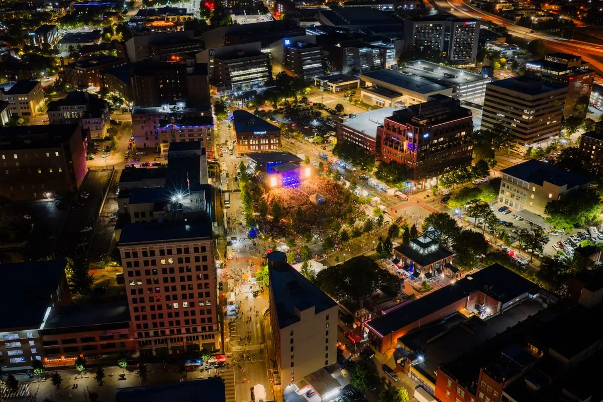 Murfreesboro, Tennessee skyline at night