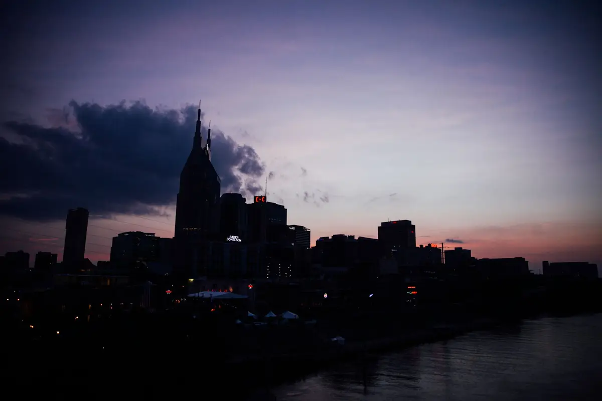 Nashville, Tennessee skyline at night