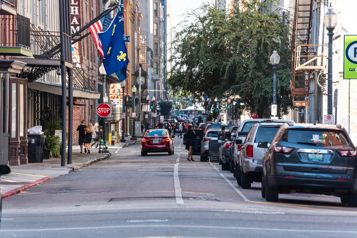 Downtown New Orleans, Louisiana street scene