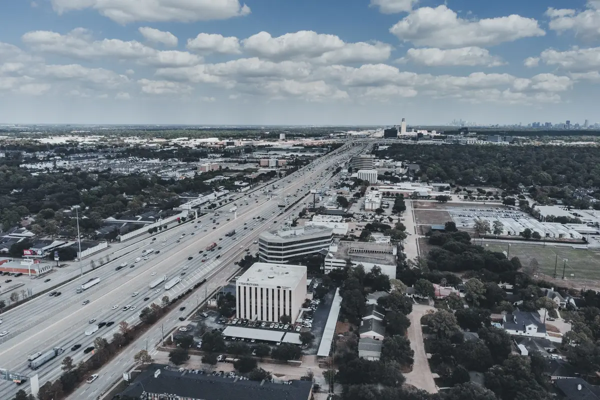 Aerial view of Pasadena, Texas