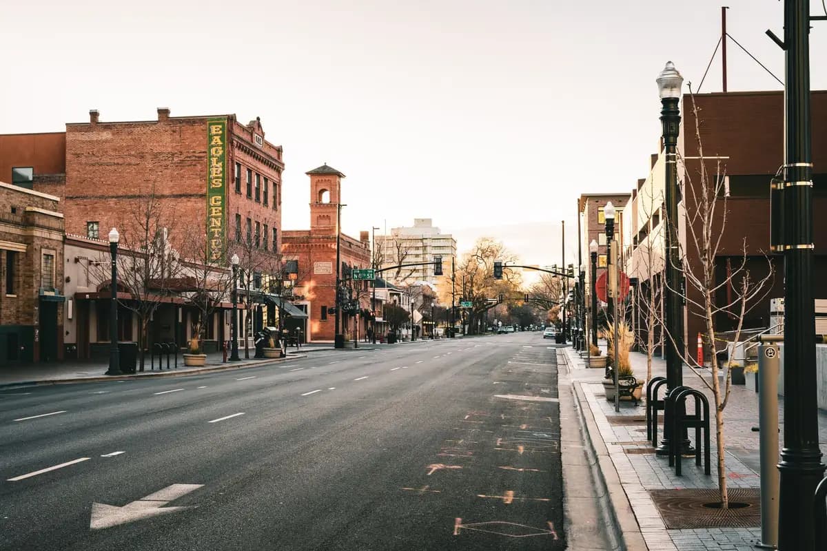 Downtown Pocatello, Idaho street scene