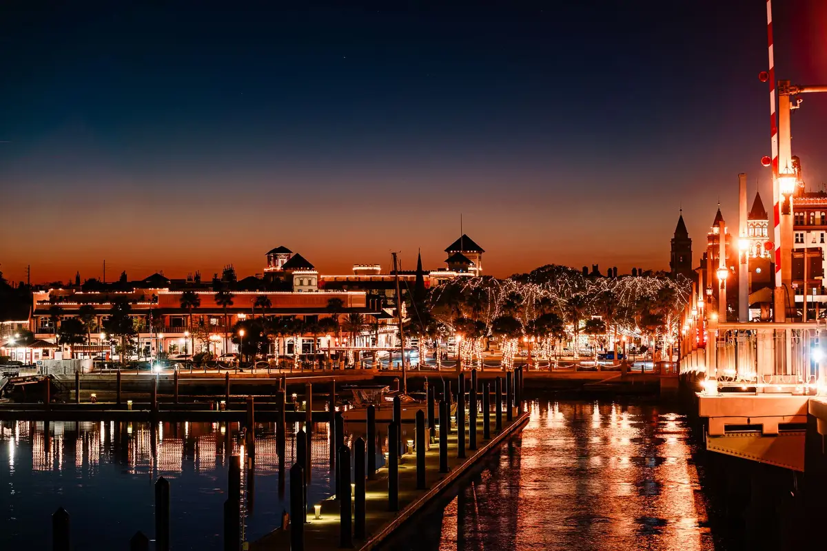 Port St. Lucie, Florida skyline at night