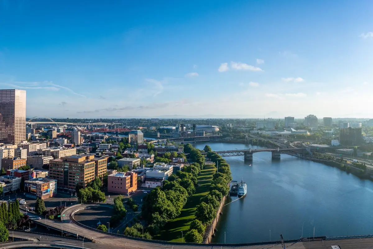 Aerial view of Portland, Oregon