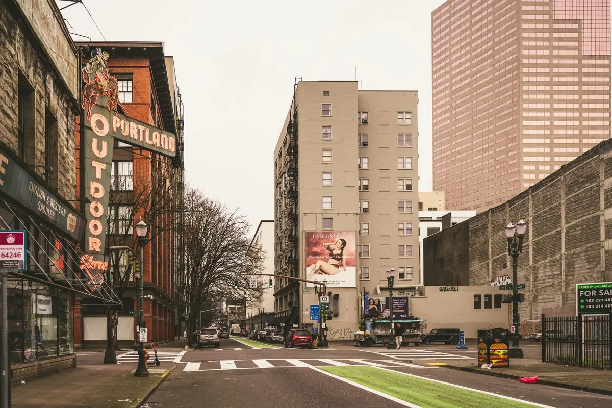 Downtown Portland, Oregon street scene