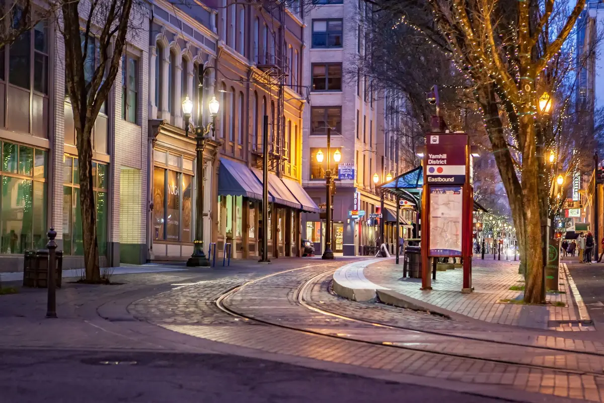 Downtown Portland, Maine street scene