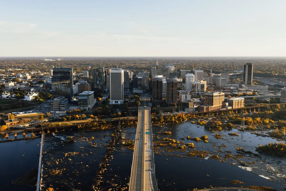 Aerial view of Richmond, Virginia