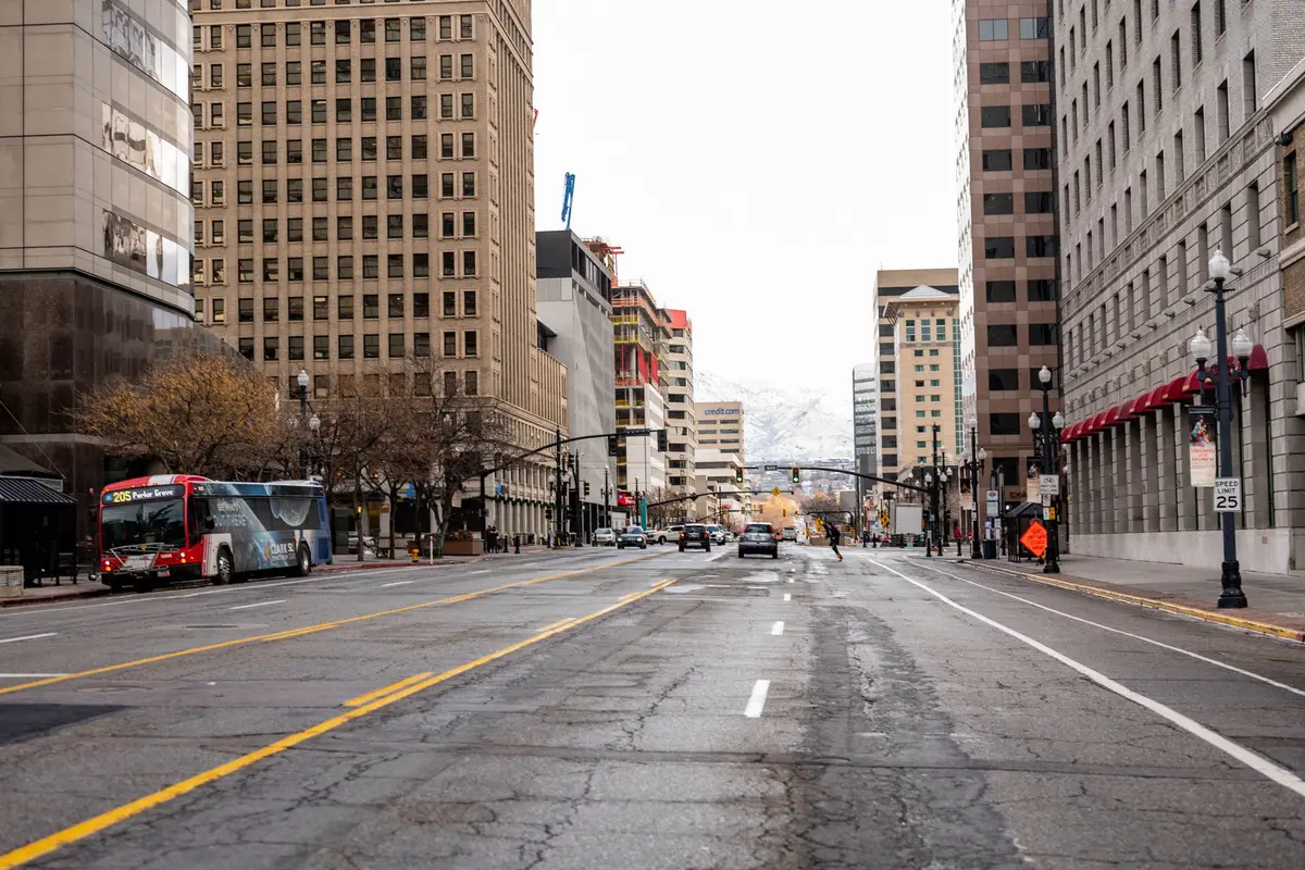 Downtown Salt Lake City, Utah street scene